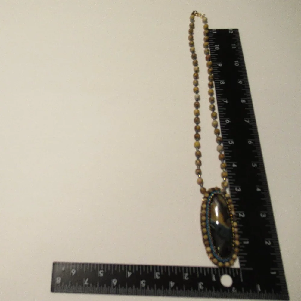 Artisan cabochon necklace